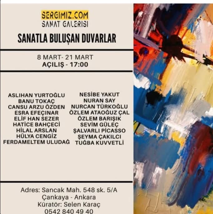 Sanatla Buluşan Duvarlar sergisi afişi